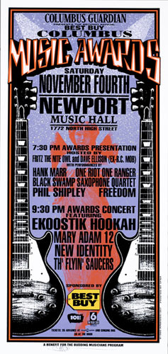 Mark Arminski Columbus Music Awards Handbill