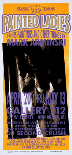 Mark Arminski Painted Ladies Mark Arminski Art Exhibition Poster