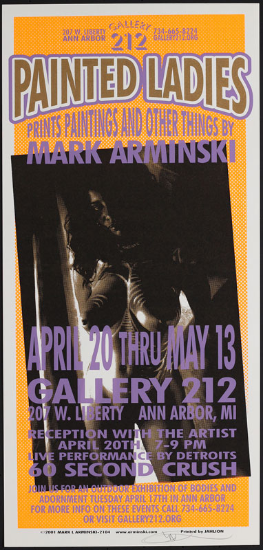 Mark Arminski Painted Ladies Mark Arminski Art Exhibition Poster