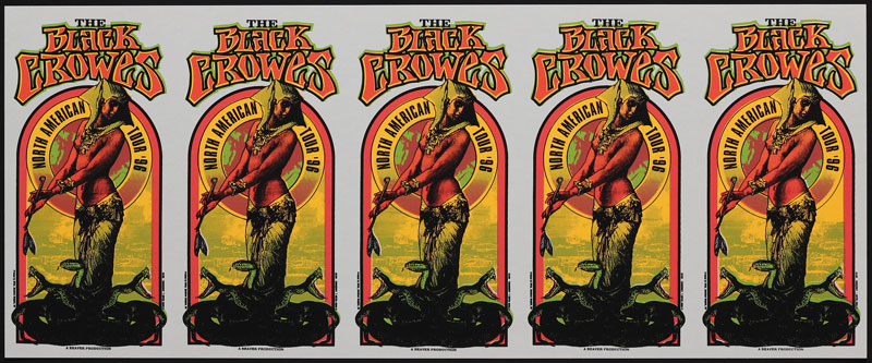 Mark Arminski Black Crowes - North American Tour 1996 Uncut Handbill Sheet