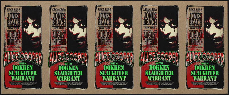 Mark Arminski Alice Cooper Uncut Handbill Sheet