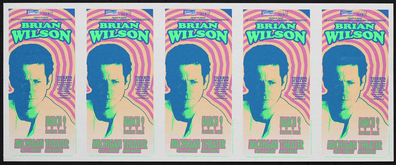 Mark Arminski Brian Wilson Uncut Handbill Sheet