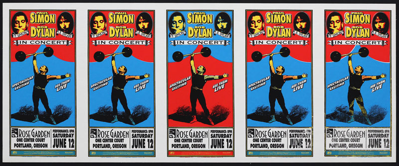 Mark Arminski Bob Dylan and Paul Simon Uncut Handbill Sheet