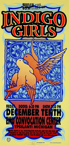 Mark Arminski Indigo Girls Handbill