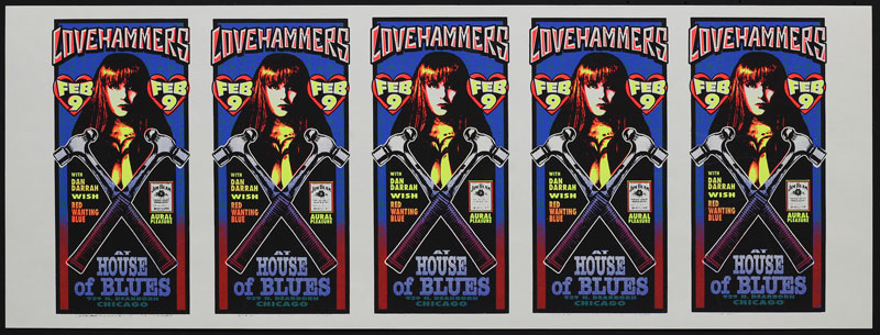 Mark Arminski Lovehammers Uncut Handbill Sheet