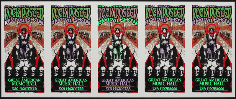 Mark Arminski San Francisco Rock Poster Revival Show Uncut Handbill Sheet