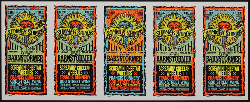 Mark Arminski Ann Arbor Summer Shindig Uncut Handbill Sheet