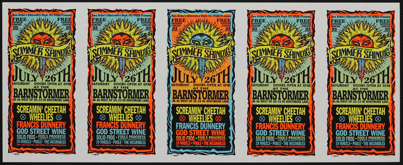 Mark Arminski Ann Arbor Summer Shindig Uncut Handbill Sheet