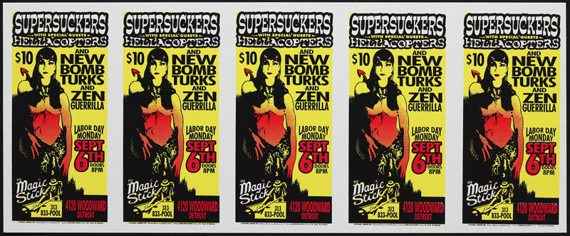 Mark Arminski Supersuckers Uncut Handbill Sheet