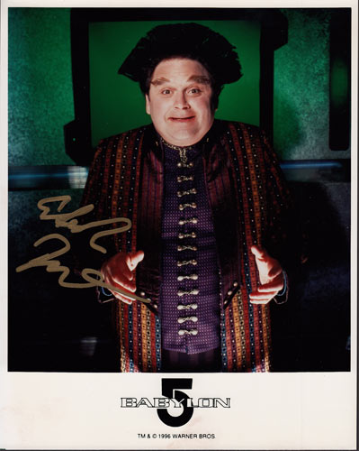Stephen Furst as Vir Cotto of Babylon 5 Autographed Photo
