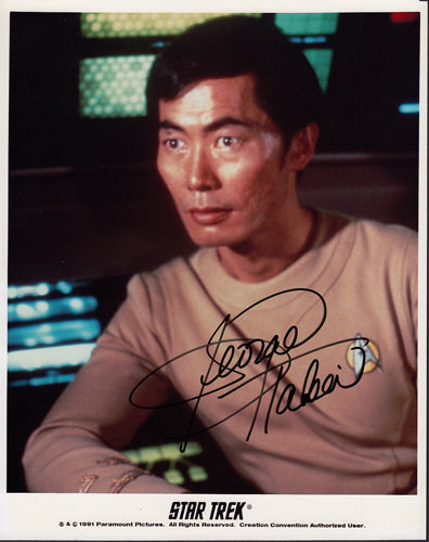 George Takei as Hikaru Sulu of Star Trek: The Original Series Autographed Photo