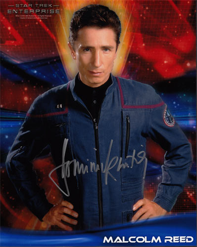 Dominic Keating as Malcolm Reed of Star Trek: Enterprise Autographed Photo