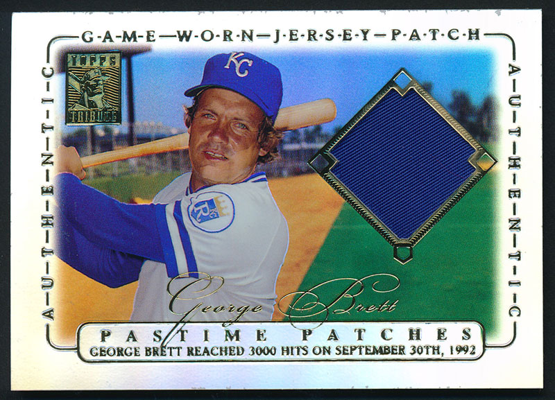 2002 Topps Tribute George Brett Pastime Patches Baseball Card