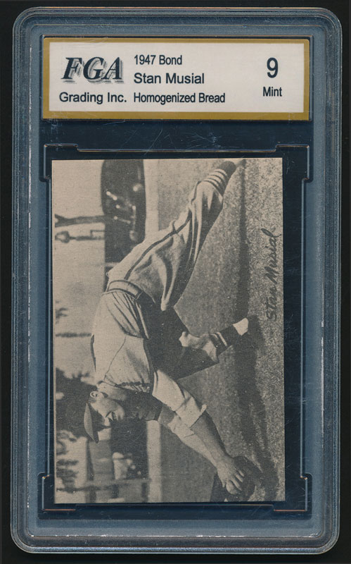 1947 Bond Stan Musial FGA 9 Mint Graded Baseball Card