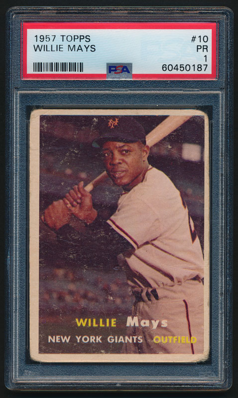 1957 Topps Willie Mays #10 PSA 1 Poor Graded Baseball Card