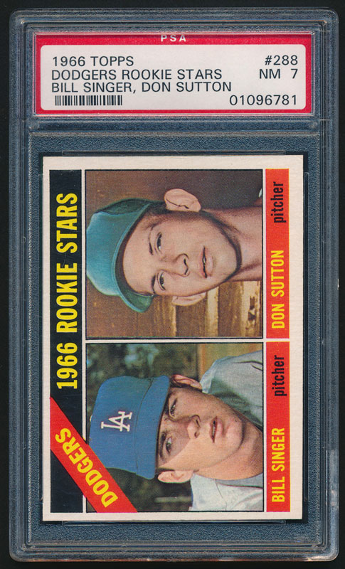 1966 Topps Don Sutton Bill Singer #288 PSA 7 NM Graded Baseball Card