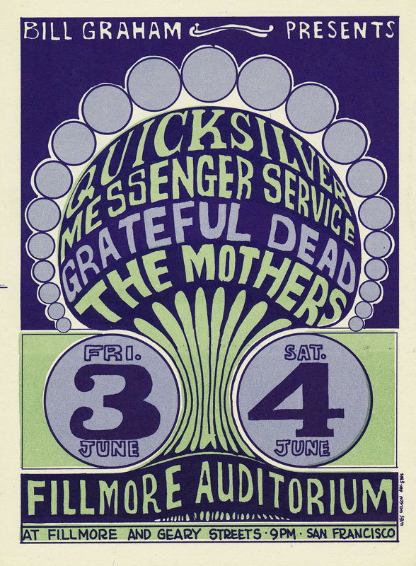 BG # 9 Quicksilver Messenger Service Fillmore postcard - stamp back BG9