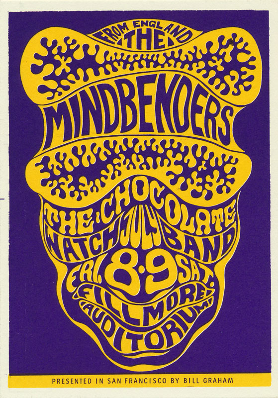 BG # 16 Mindbenders Fillmore postcard - stamp back BG16