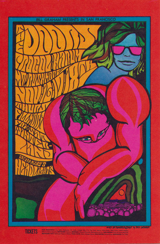 BG # 93 Doors Fillmore postcard - stamp back BG93