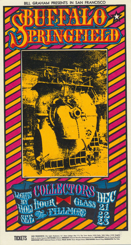 BG # 98 Buffalo Springfield Fillmore postcard - stamp back BG98