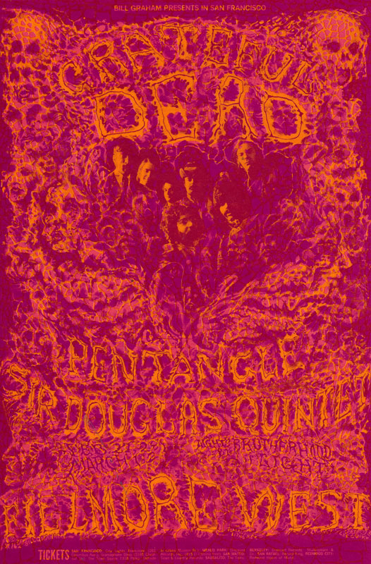 BG # 162 Grateful Dead Fillmore postcard - ad back BG162