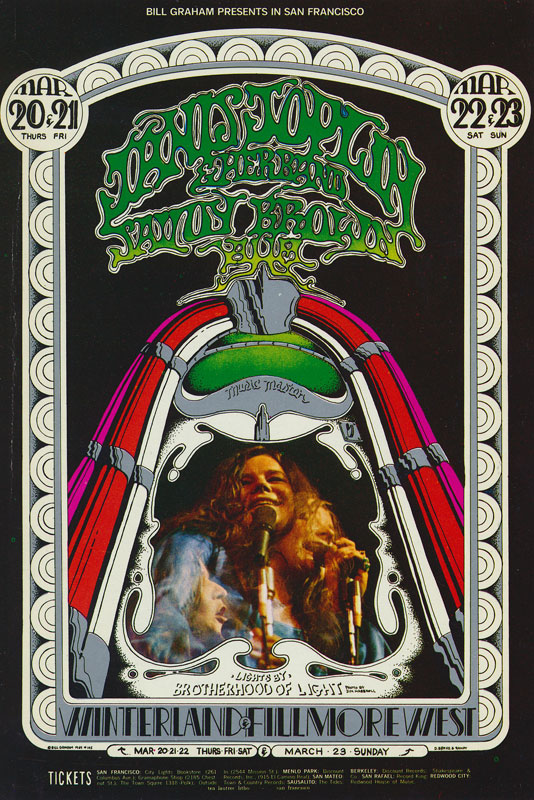 BG # 165-1 Janis Joplin & Her Band Fillmore Poster BG165