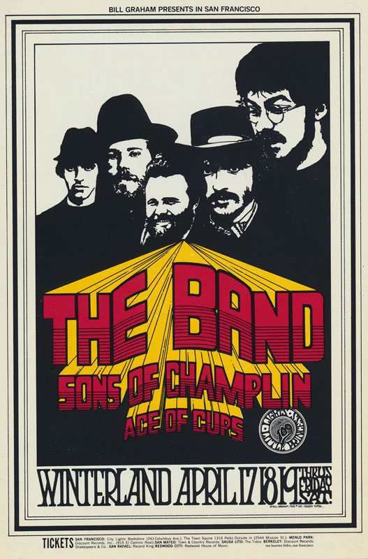 BG # 169 The Band Fillmore postcard - ad back BG169
