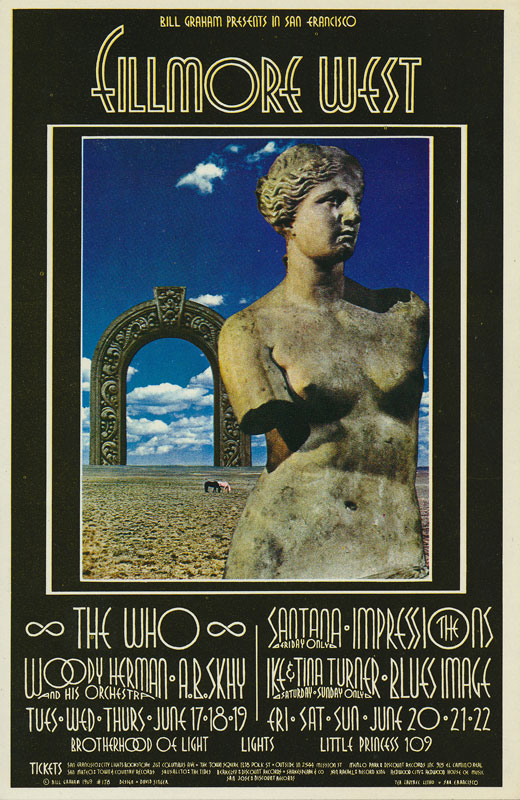 BG # 178 The Who Fillmore postcard - ad back BG178