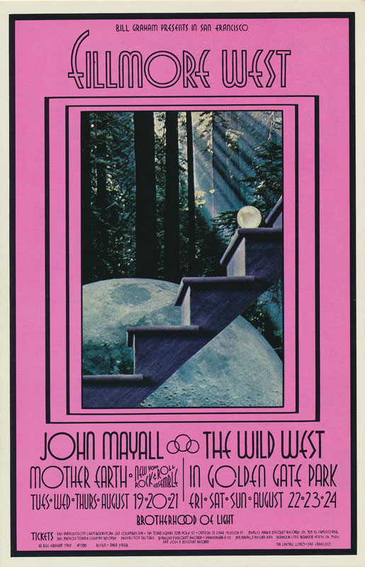 BG # 188 John Mayall Fillmore postcard - ad back BG188