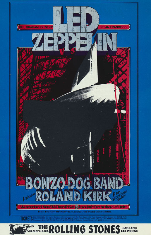 BG # 199 Led Zeppelin Fillmore postcard - ad back BG199