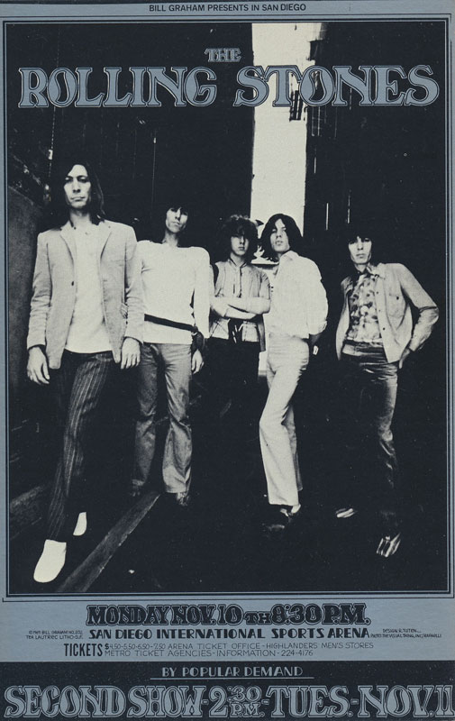 BG # 202 Rolling Stones Fillmore postcard - blank back BG202