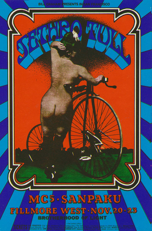 BG # 203 Jethro Tull Fillmore postcard - ad back BG203