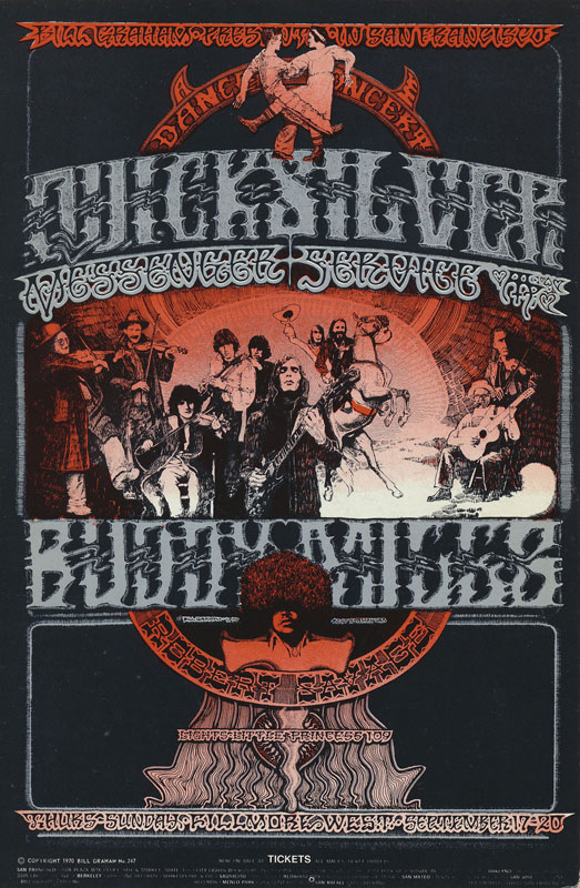 BG # 249-1 Quicksilver Messenger Service Fillmore Poster BG249