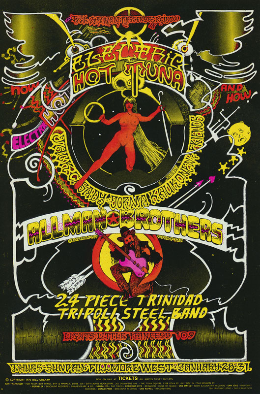 BG # 268-1 Hot Tuna-Jack Casady Jorma Kaukonen & Friends Fillmore Poster BG268