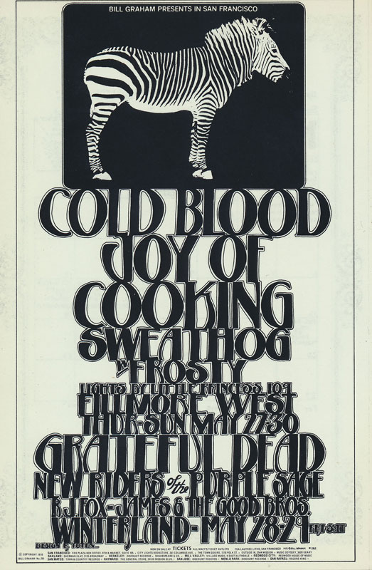 BG # 282 Cold Blood Fillmore postcard - ad back BG282