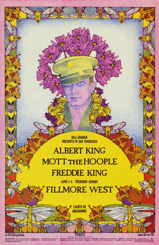 BG # 283 Albert King Fillmore postcard - ad back BG283