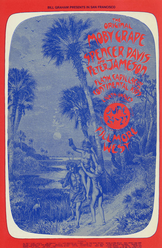 BG # 286 Moby Grape Fillmore postcard - ad back BG286