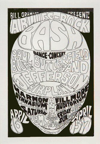 BG # 3 Paul Butterfield Blues Band Fillmore Handbill BG3