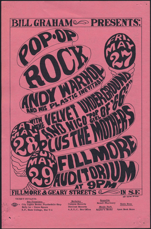 BG # 8 Andy Warhol Fillmore Handbill BG8