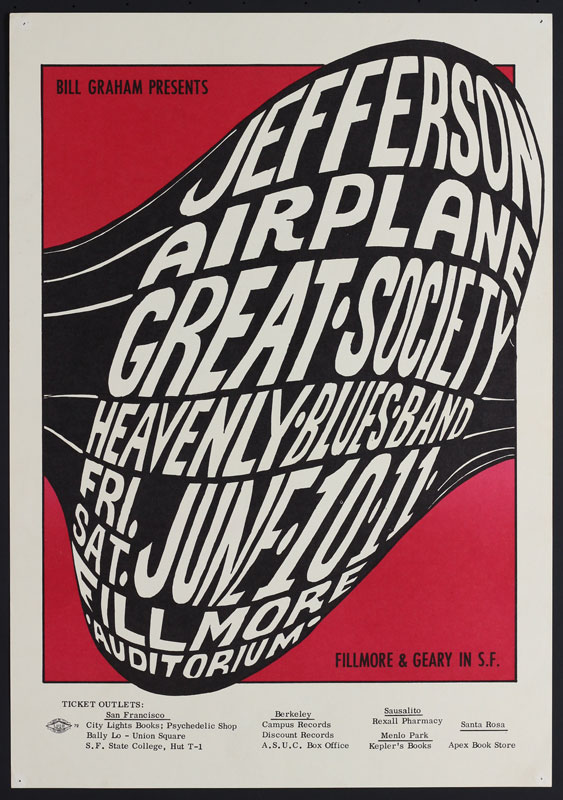 BG # 10-1 Jefferson Airplane Fillmore Poster BG10