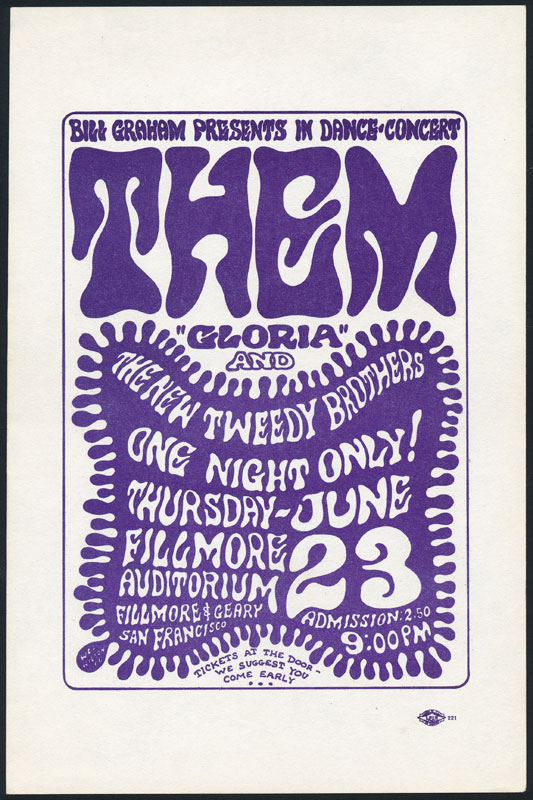 BG # 12 Them Fillmore Handbill BG12