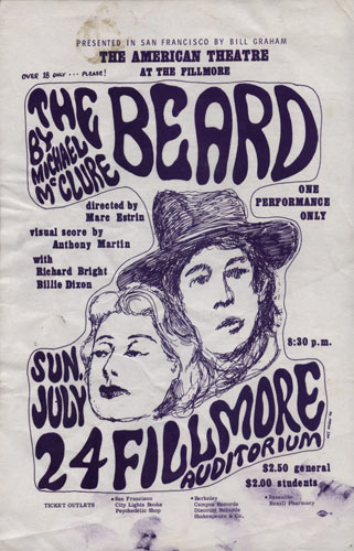 BG # 19 The Beard Fillmore Handbill BG19