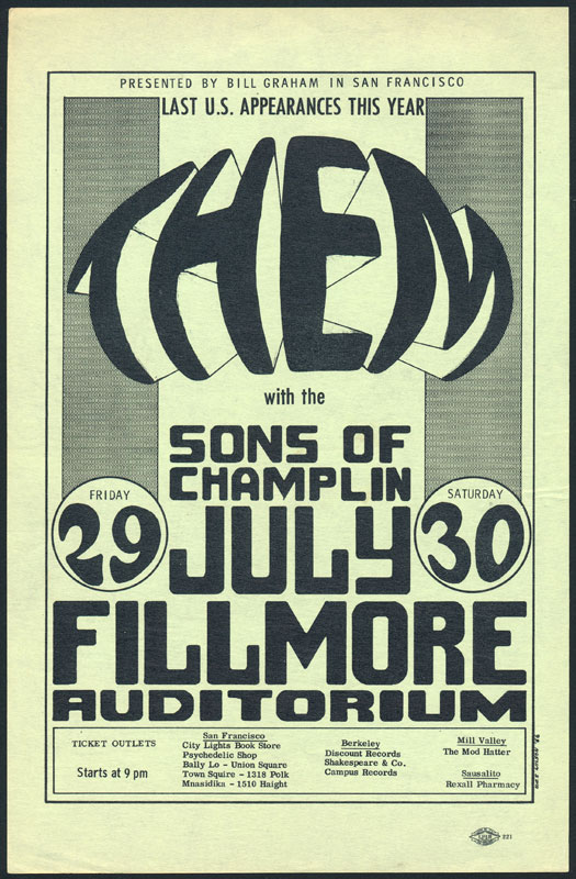 BG # 20 Them Fillmore Handbill BG20