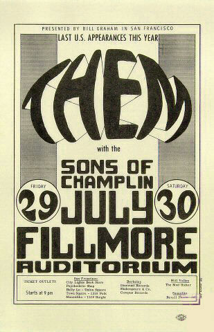 BG # 20 Them Fillmore Handbill BG20