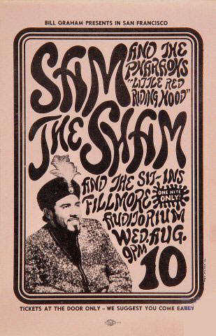 BG # 22 Sam the Sham & Pharaohs Fillmore Handbill BG22