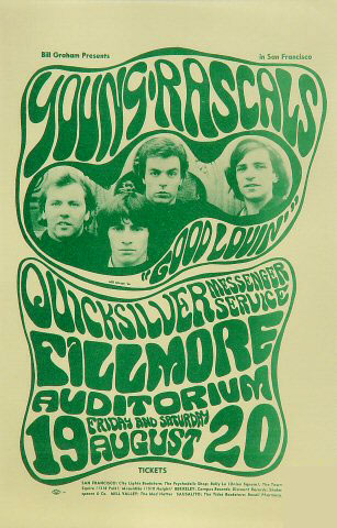 BG # 24 Young Rascals Fillmore Handbill BG24