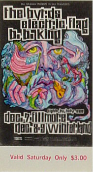 BG # 96 Byrds Fillmore Saturday ticket BG96