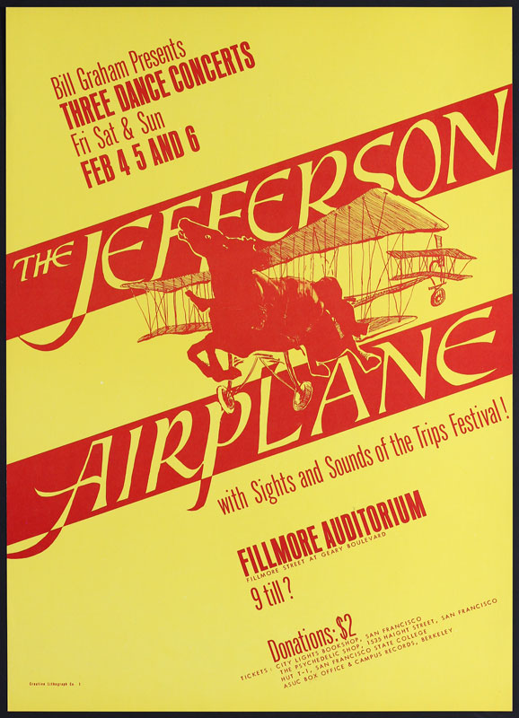 BG # 1-3 Jefferson Airplane Fillmore Poster BG1