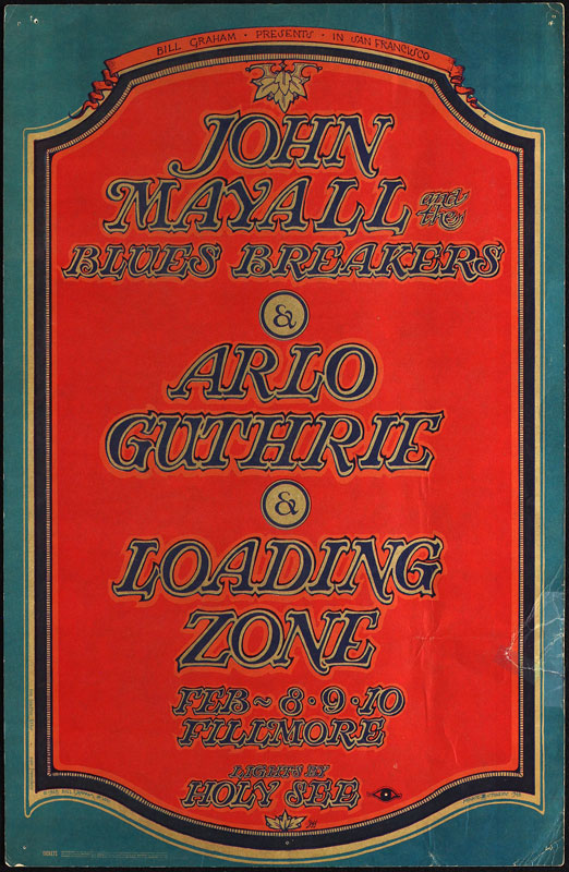 BG # 106-1 John Mayall & Blues Breakers Fillmore Poster BG106