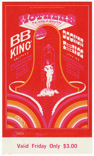 BG # 123 Mothers of Invention Fillmore Friday ticket BG123